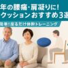 おすすめ３選。体幹クッションに座る中高年