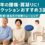 おすすめ３選。体幹クッションに座る中高年