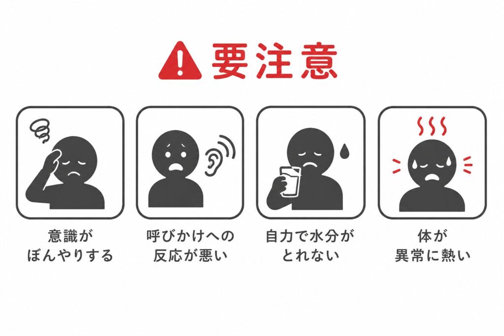 梅雨・夏の熱中症対策をイメージした水分補給と湿度対策のアイキャッチ画像１
